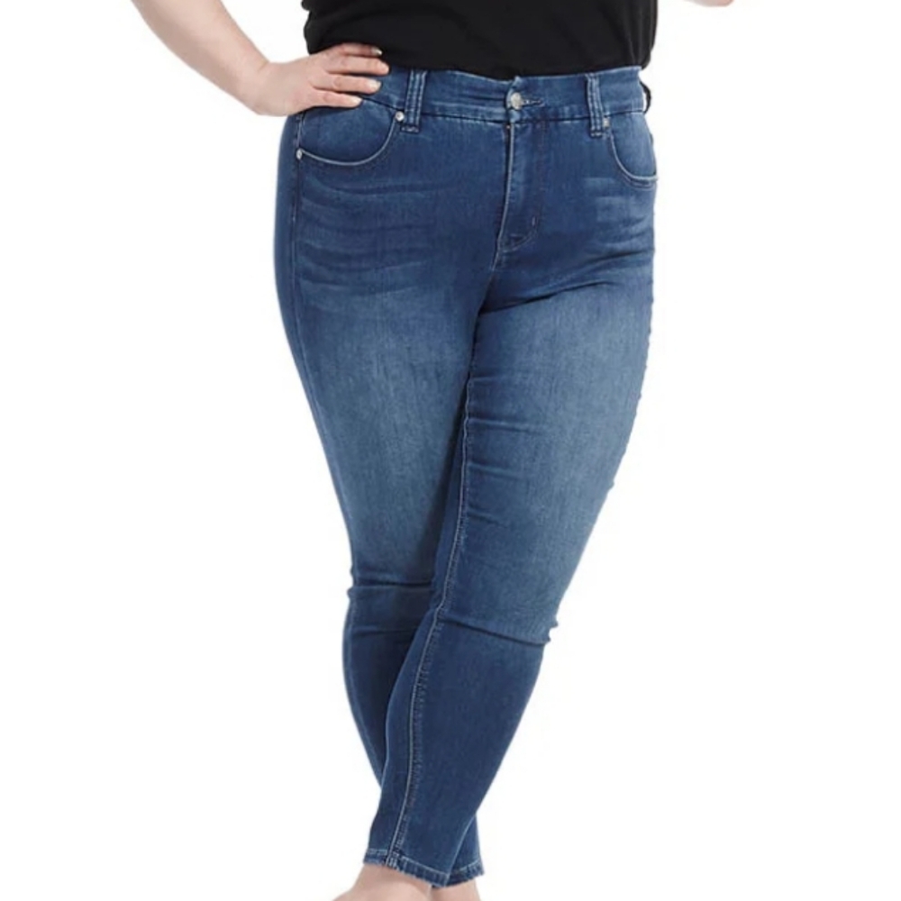 MELISSA MCCARTHY Seven7 Pencil Blue Jeans Size 14